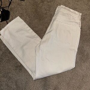 Abercrombie 30/10 white jeans 90s straight leg style